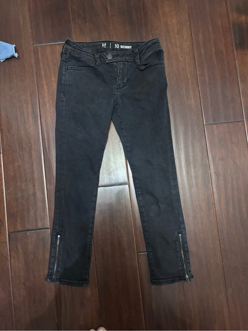 GAP Black Skinny Jeans with Ankle Zips